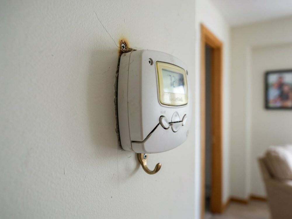 temperatura na termostacie pokazująca awarię
